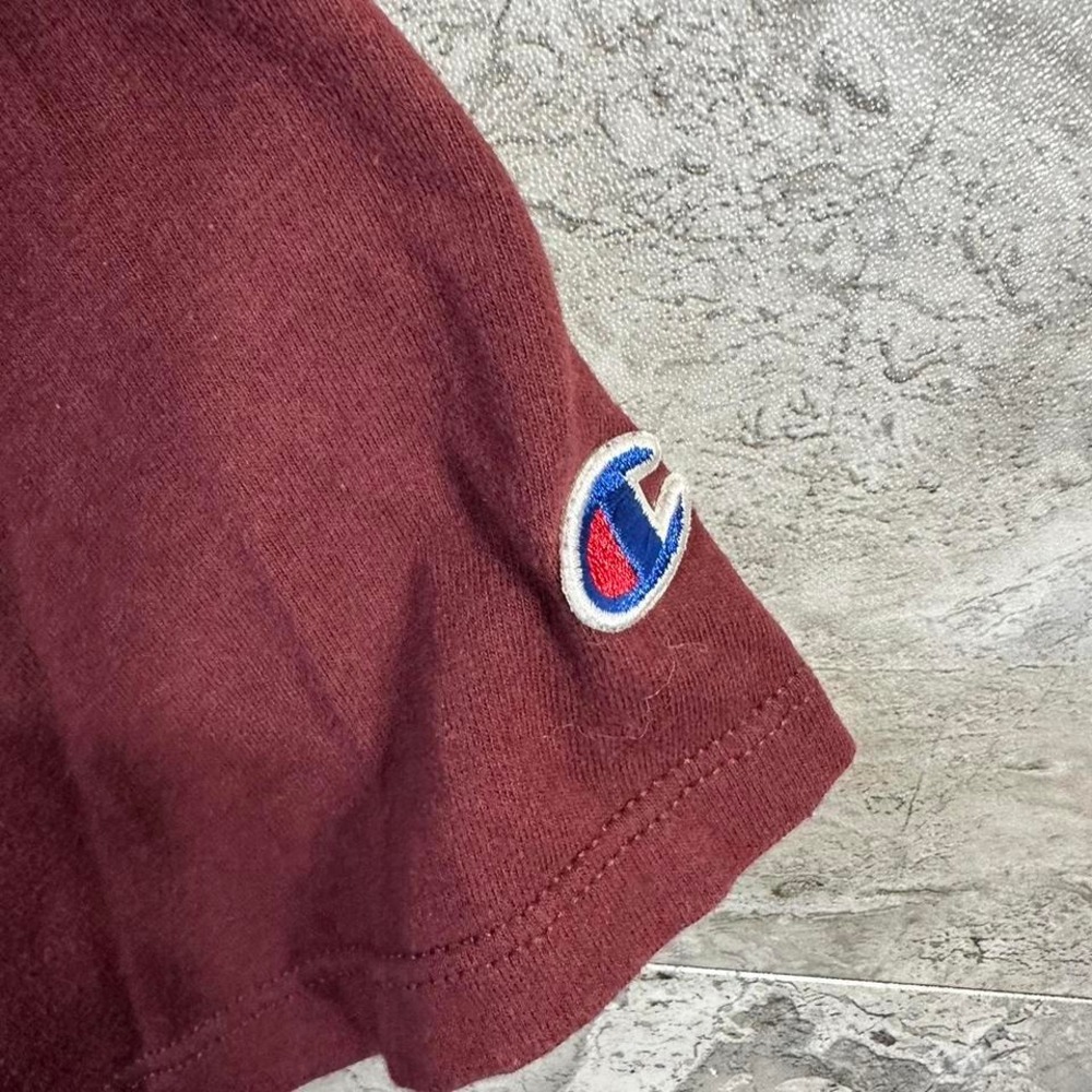 Burgundy Champion cotton tee Men's‎ Small - Picture 3 of 5